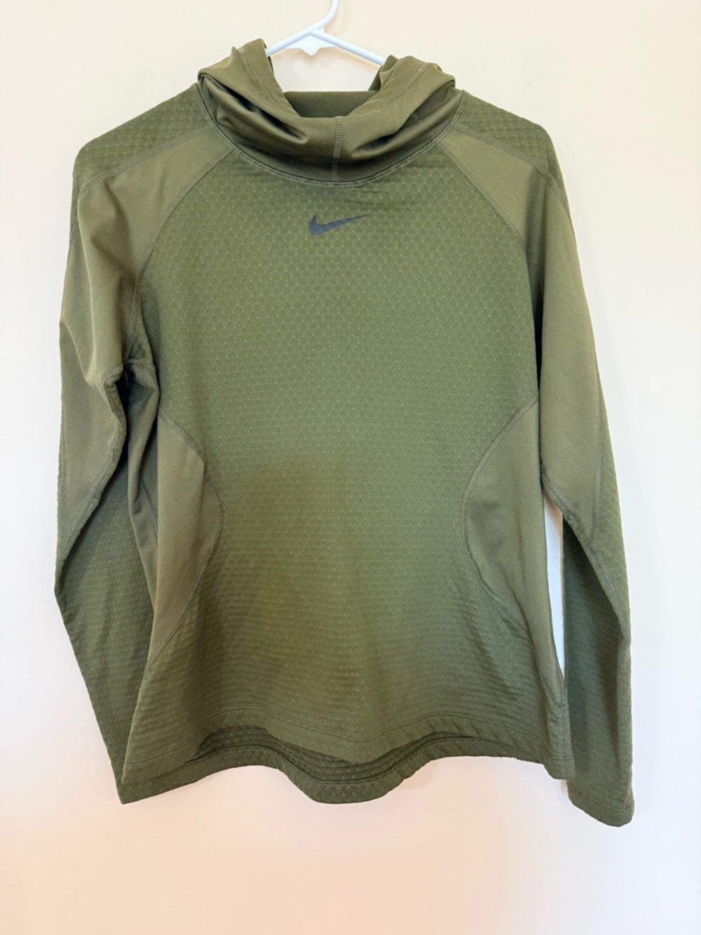 Nike Pro Hyperwarm Olive Green Performance Pullover